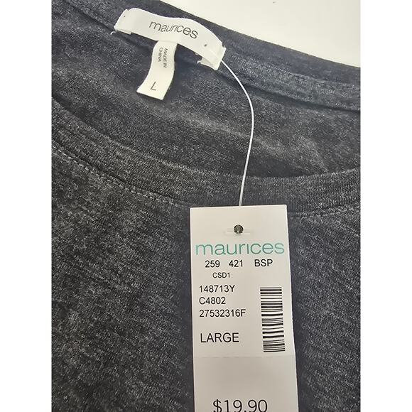 Maurices Large Gray Ohio State Graphic T-Shirt Women’s Casual NWT - Picture 2 of 2